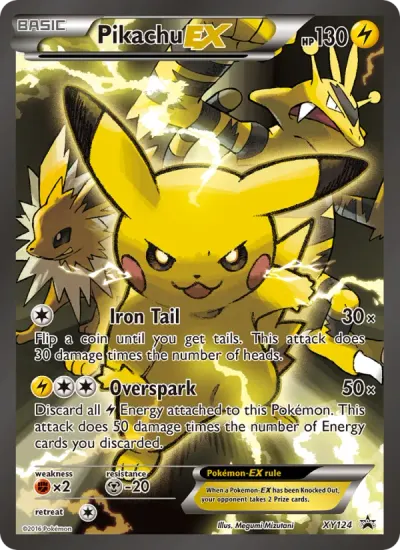 Pikachu EX, XY Black Star Promo 2016