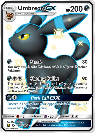 Umbreon GX, Sun & Moon Hidden Fates 2019