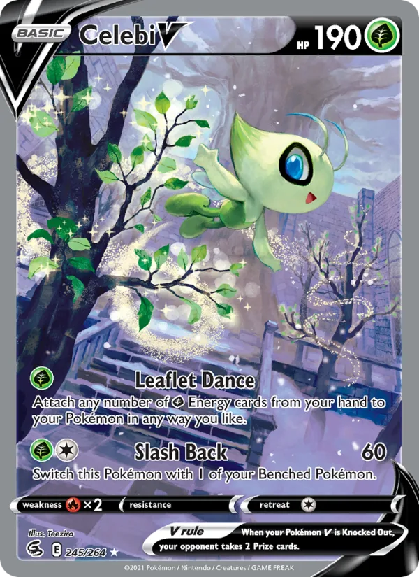 Celebi V, Sword & Shield Fusion Strike 2021 — PSA 10