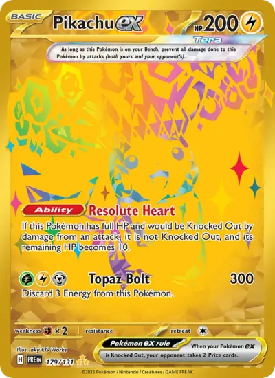Pikachu EX, Prismatic Evolutions 2025