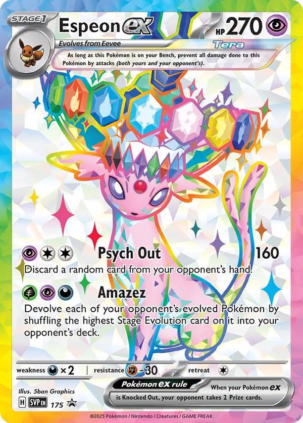 Espeon EX, SV Black Star Promo 2025 — PSA 10